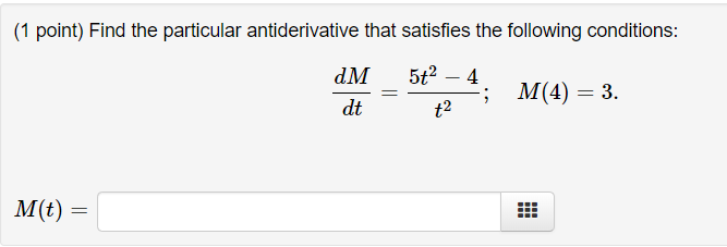 Solved Find the particular antiderivative that satisfies | Chegg.com