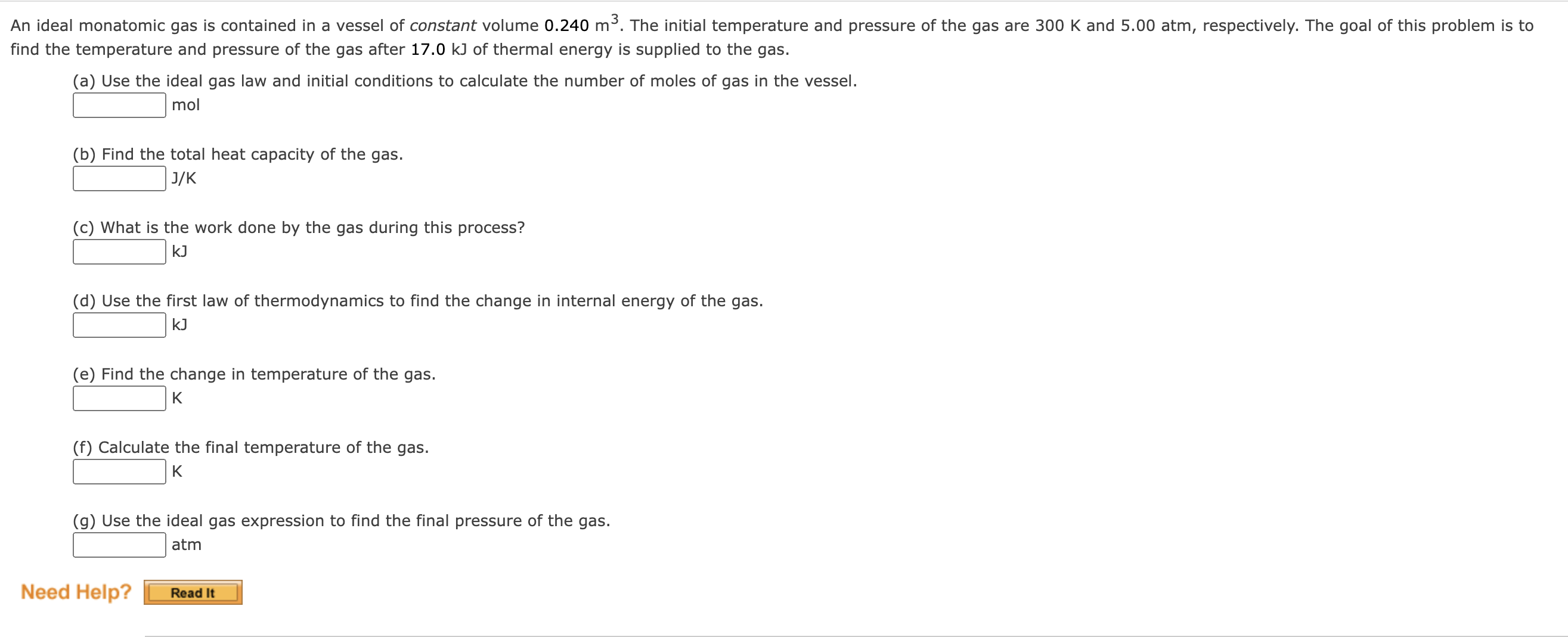 Solved Find The Temperature And Pressure Of The Gas After