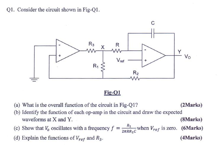 Solved Q1. Consider the circuit shown in Fig-Q1. C R3 х R Y | Chegg.com