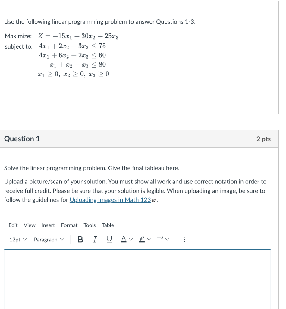 Solved Use the following linear programming problem to | Chegg.com