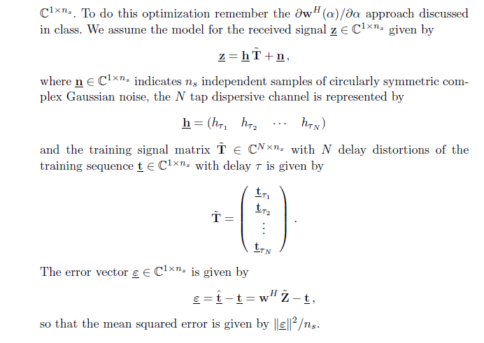 Derive The Adaptive Equalizer So That The Estimat Chegg Com