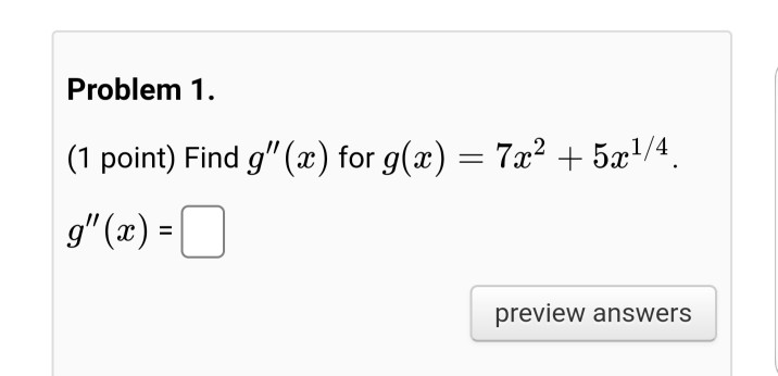 Solved Problem 1 1 Point Find G X For Gx 7x2 8134