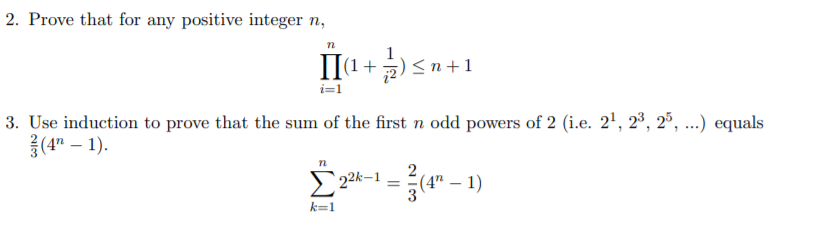 Solved 2. Prove that for any positive integer n, (1 +) | Chegg.com