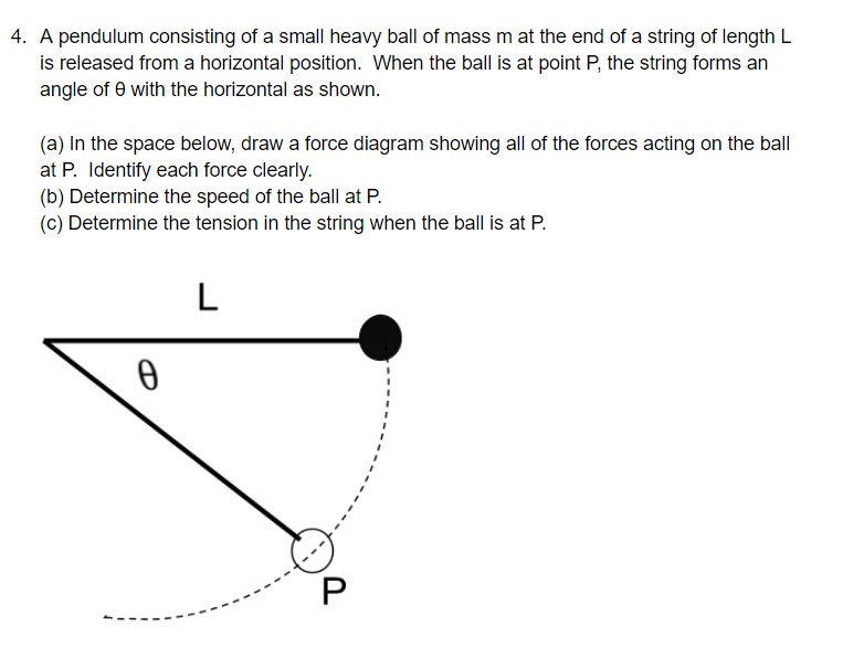 Solved 4. A pendulum consisting of a small heavy ball of