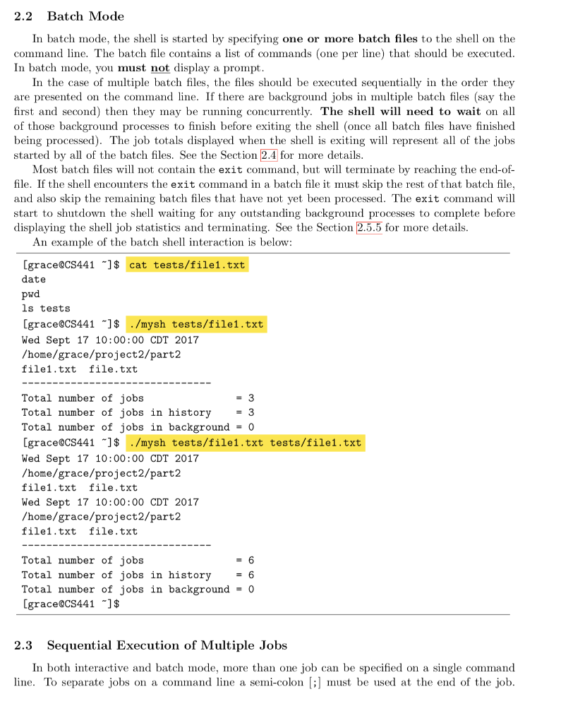 In this assignment, you will implement a command line | Chegg.com