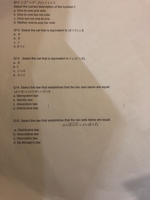 Solved Q1. A (a, B, C, D (1,2, 3, 4) X Select The Definition | Chegg.com