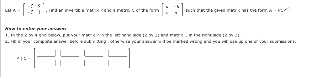 Solved -b Let A = -5 1 Find An Invertible Matrix P And A | Chegg.com