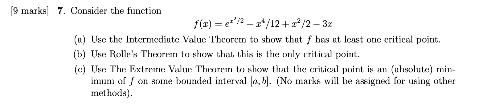 Solved = + (9 marks] 7. Consider the function f(x) = 7°/2 + | Chegg.com