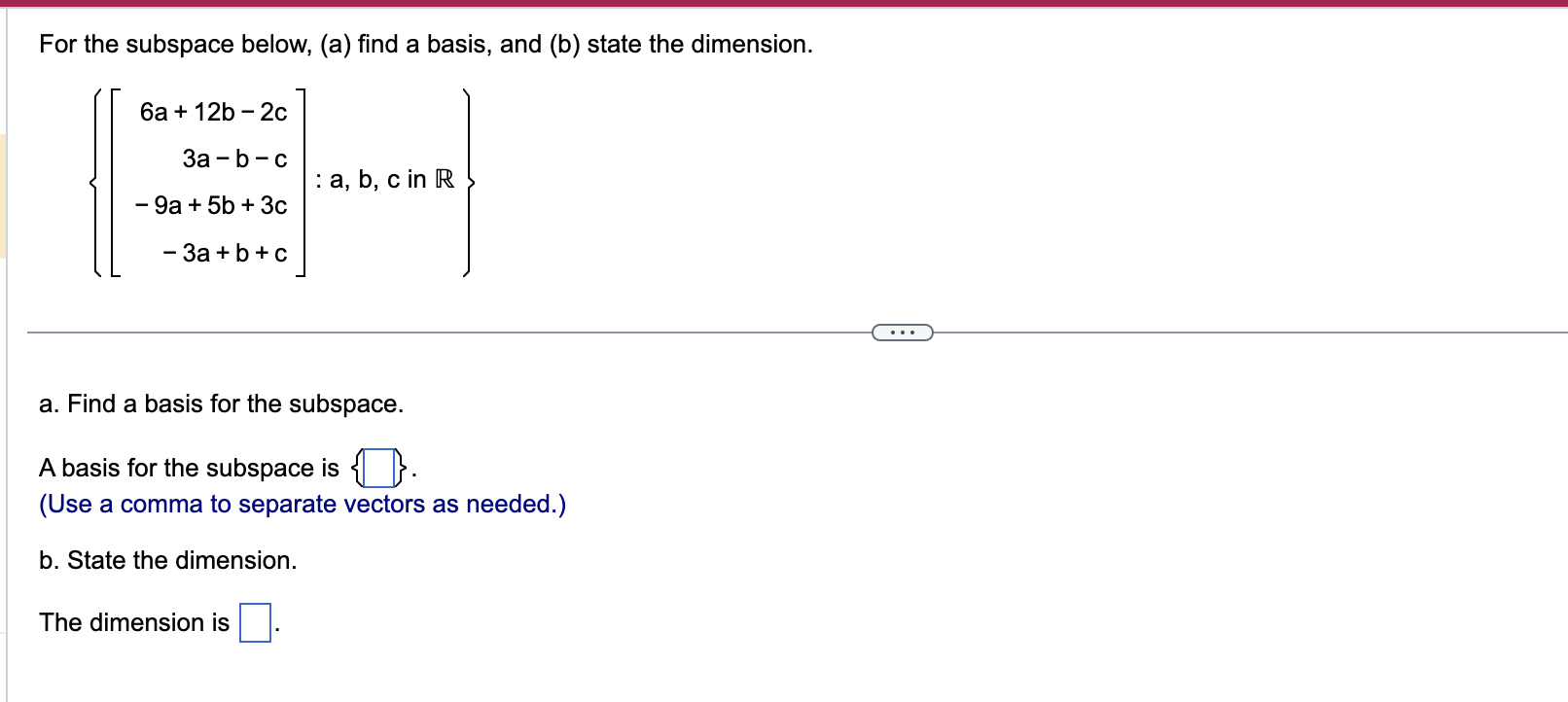 Solved For The Subspace Below, (a) Find A Basis, And (b) | Chegg.com