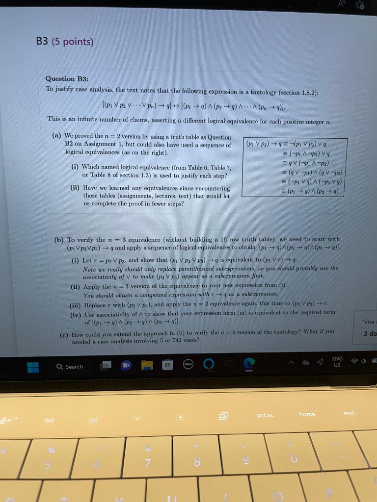 Solved Question B3: To Justify Case Analysis, The Text Notes | Chegg.com