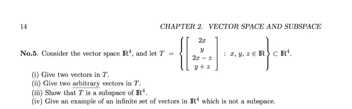 Solved 14 CHAPTER 2. VECTOR SPACE AND SUBSPACE 2a No.5. | Chegg.com