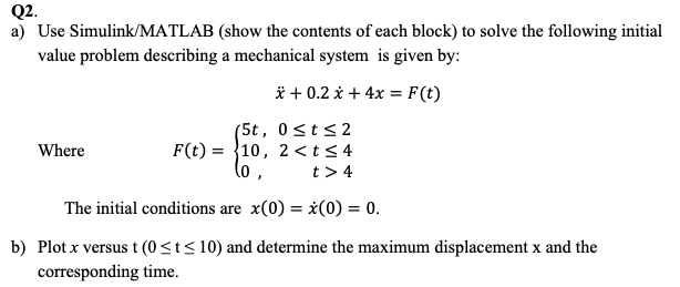 Solved Q2. A) Use Simulink/MATLAB (show The Contents Of Each | Chegg.com