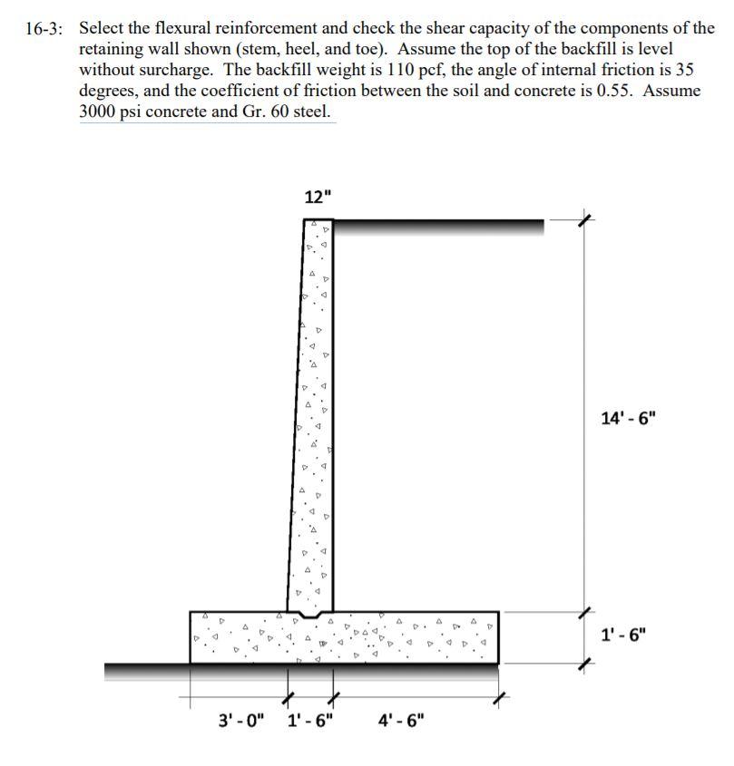 16-3: Select The Flexural Reinforcement And Check The | Chegg.com