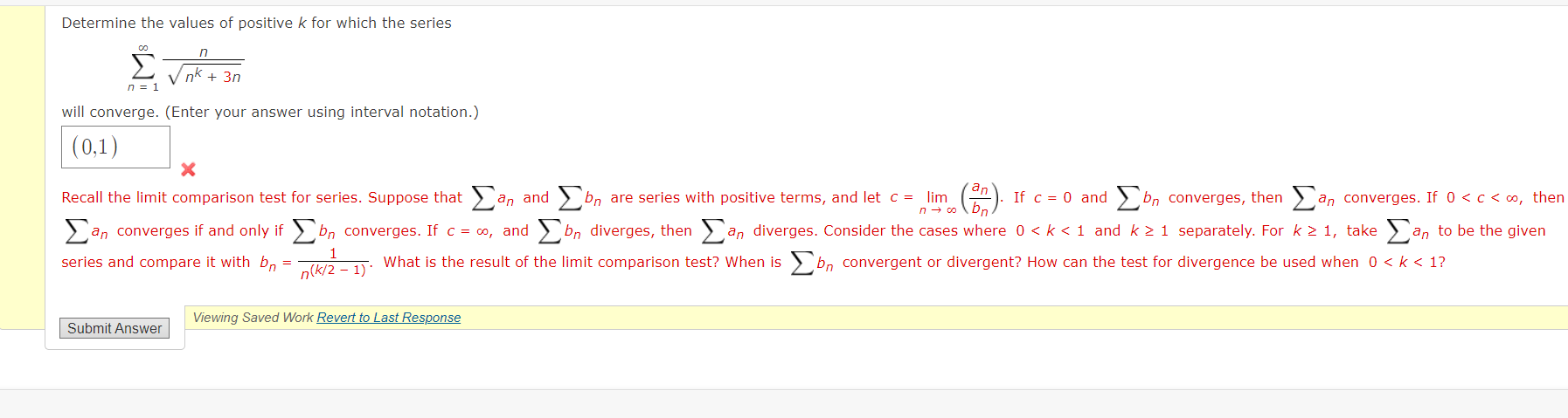 Solved Determine the values of positive k for which the | Chegg.com