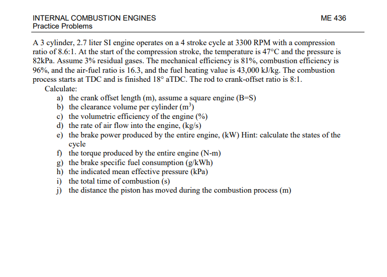 240 Important Internal Combustion Engines MCQ Question and Answer