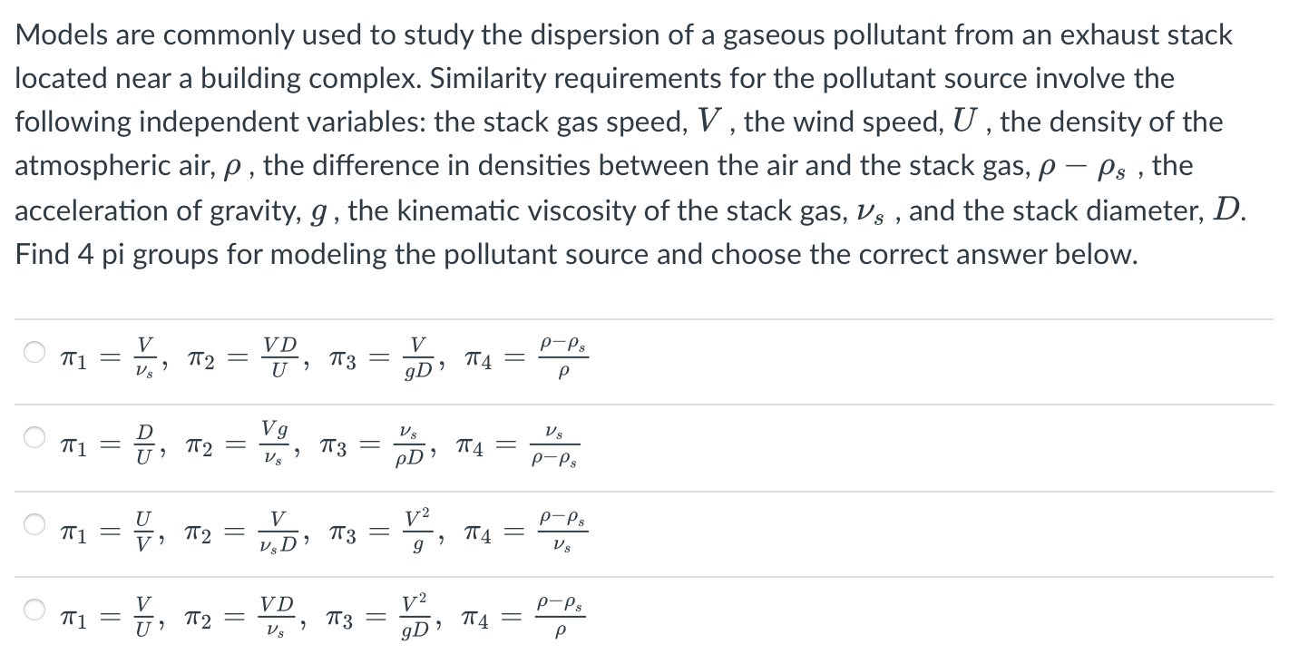Models are commonly used to study the dispersion of a | Chegg.com