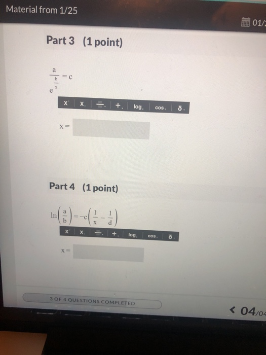 Solved Solve each of these equations for x in the provided | Chegg.com