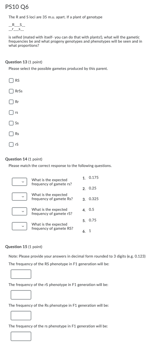 Solved PS10 Q6 The Rand S loci are 35 m.u. apart. If a plant | Chegg.com