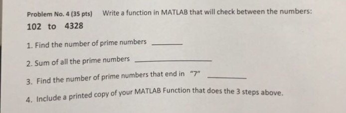 Solved Write a function in MATLAB that will check between | Chegg.com