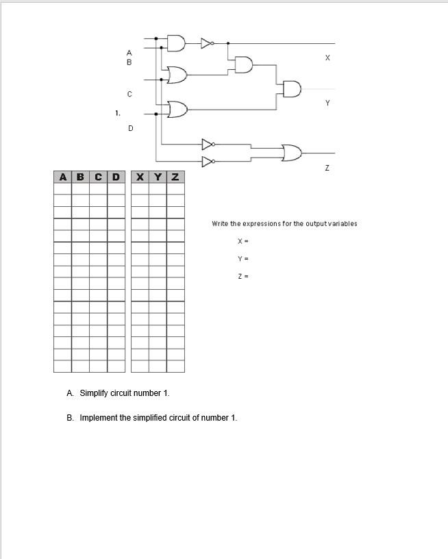 Solved A B X С Y .D 1. D N A B C D X Y Z Write the | Chegg.com