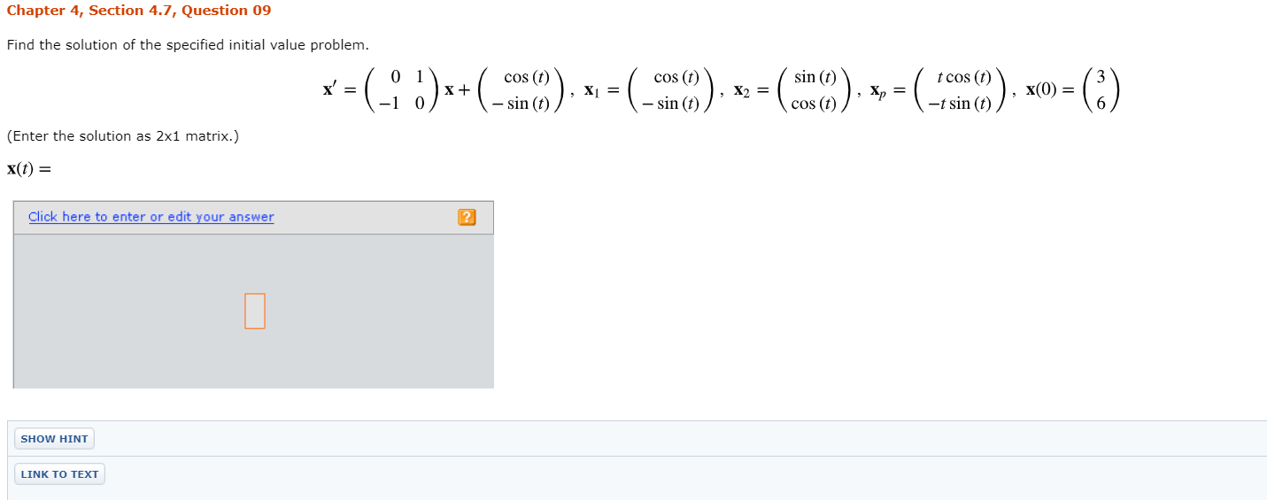 Solved Chapter 4, Section 4.7, Question 09 Find the solution | Chegg.com