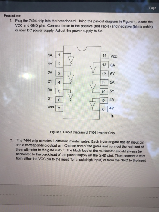 Solved Page Procedure 1 Plug The 7404 Chip Into The Bre Chegg Com