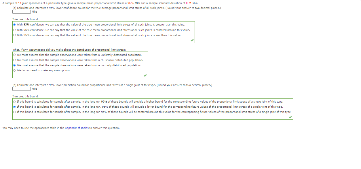 Solved A Sample Of 14 Joint Specimens Of A Particular Type | Chegg.com