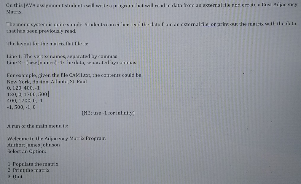 Solved On this JAVA assignment students will write a program | Chegg.com