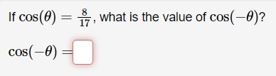 what is the value of cos