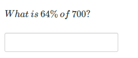 what is 64 of 700