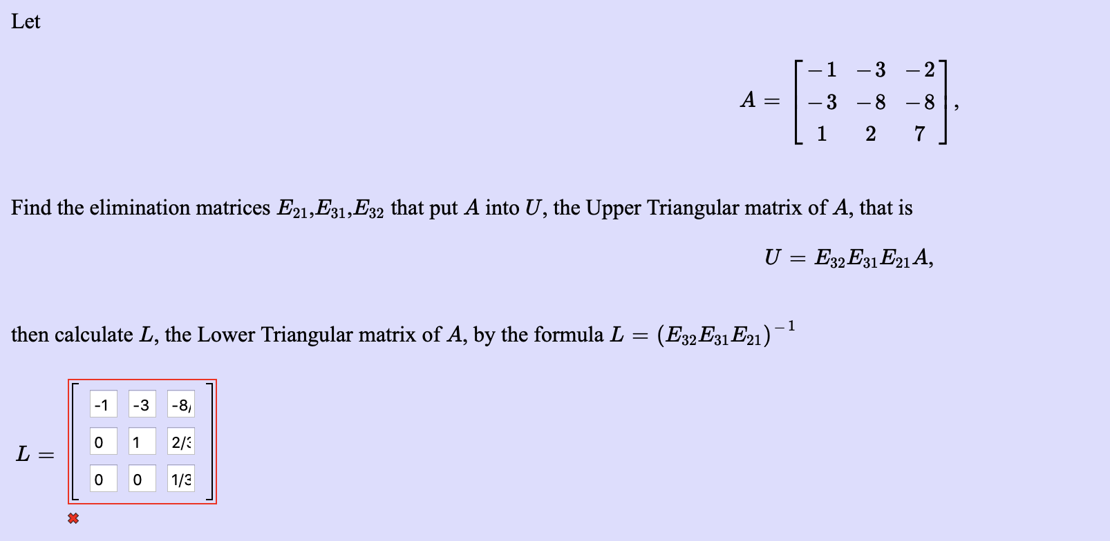 Solved Let -1 -3 -2 - 3 - 8 - 8 A 9 1 2 7 Find the | Chegg.com