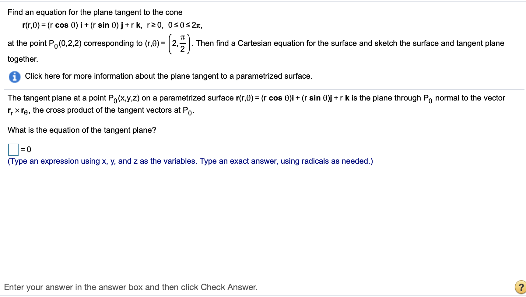 solved-find-an-equation-for-the-plane-tangent-to-the-cone-chegg