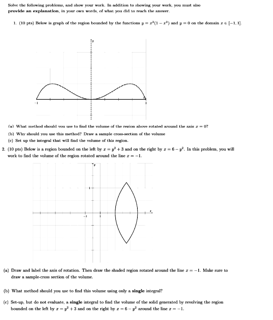 Solved Solve the following problems, and show your work. In | Chegg.com