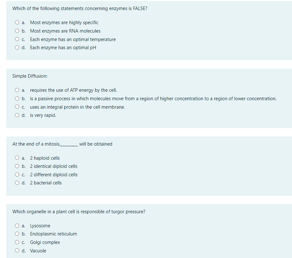 Solved Which of the following statements concerning