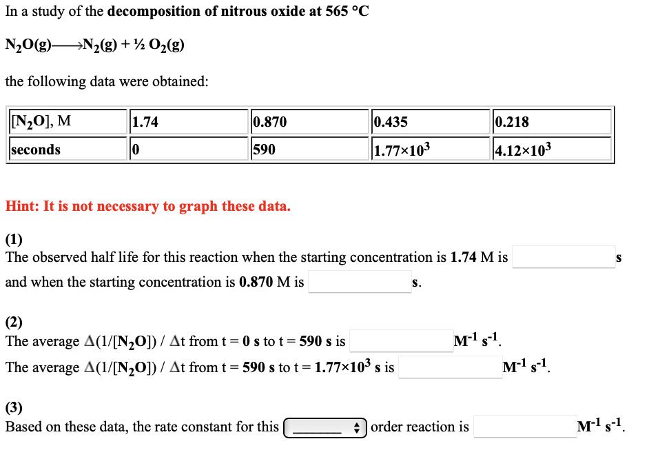 Solved The Gas Phase Decomposition Of Hydrogen Peroxide A Chegg Com