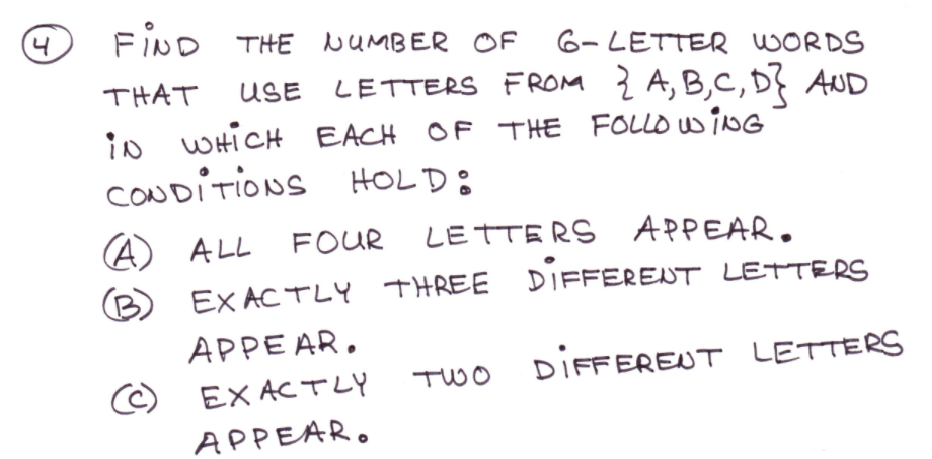 Solved J USE FiND THE NUMBER OF 6-LETTER WORDS THAT LETTERS | Chegg.com