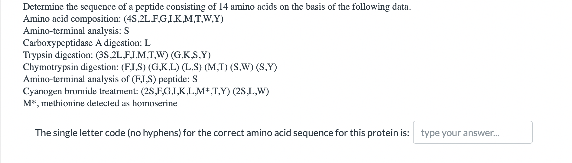 Solved a Determine the sequence of a peptide consisting of | Chegg.com