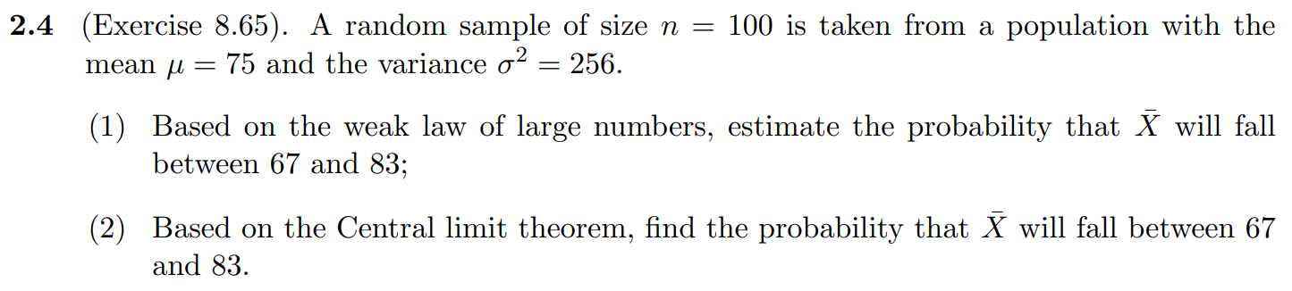 Law of large numbers, Probability, Sampling & Estimation
