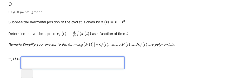 Solved 0.0/3.0 points (graded) Suppose the horizontal | Chegg.com