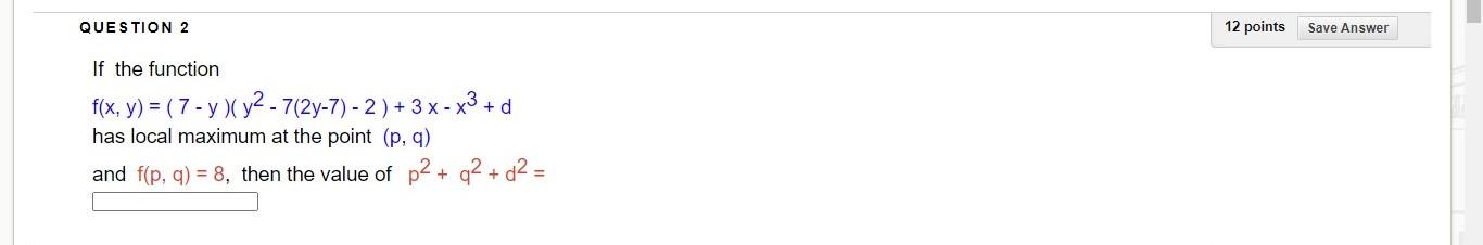 Solved QUESTION 2 12 points Save Answer - If the function | Chegg.com