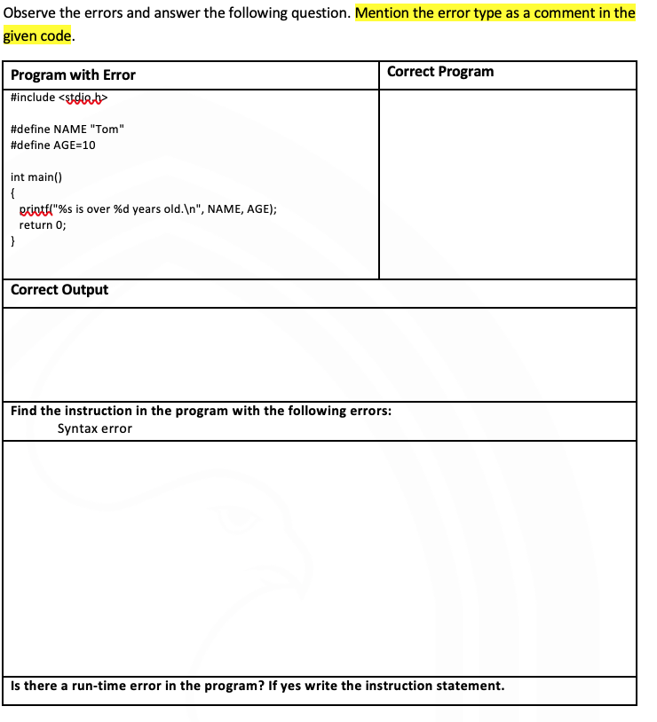 Solved Observe the errors and answer the following question. | Chegg.com