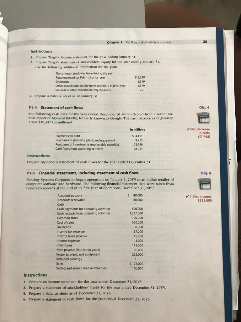 Solved Chapter 1 The Role Of Accounting In Business 39 | Chegg.com