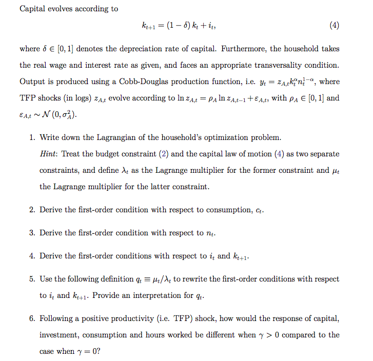 Problem 1 Extensions To The Real Business Cycle Chegg
