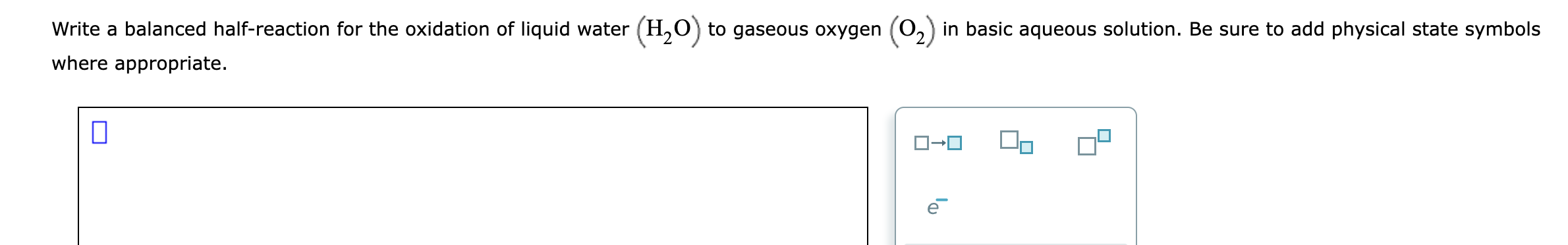 Solved Write A Balanced Half Reaction For The Oxidation Of 0868