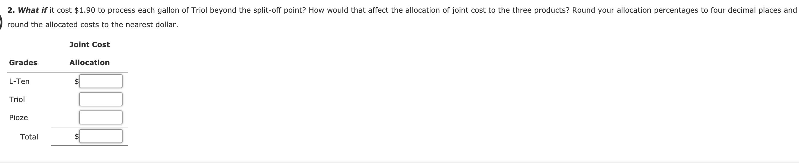 Solved Allocating Joint Costs Using The Net Realizable Value Chegg