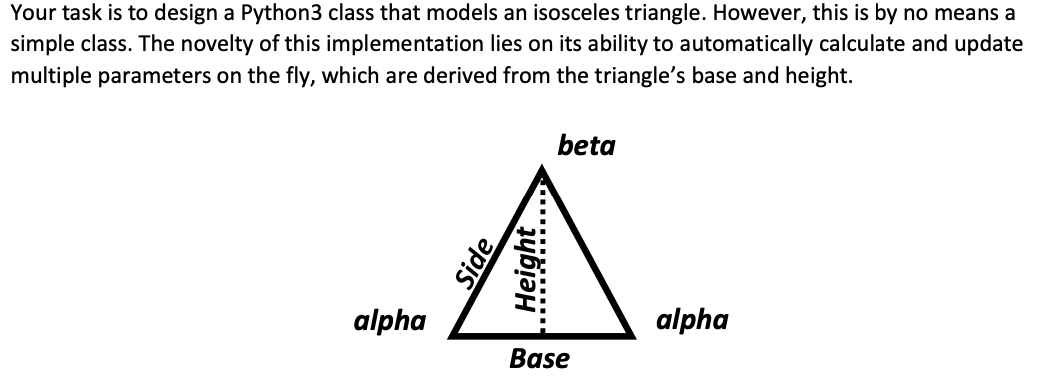 Solved Your task is to design a Python3 class that models an | Chegg.com