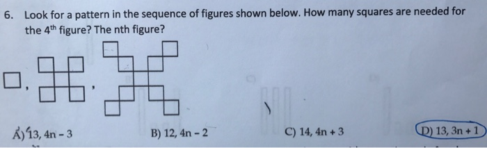 Solved Look for a pattern in the sequence of figures shown | Chegg.com