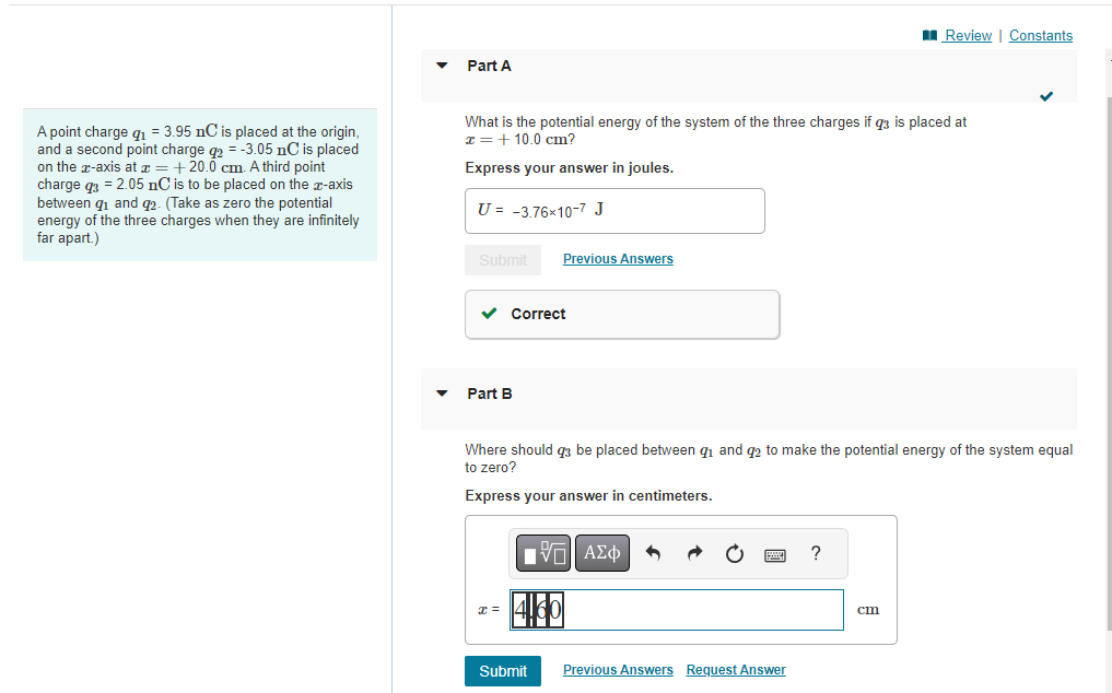 Solved A point charge q1=3.95nC is placed at the origin, | Chegg.com