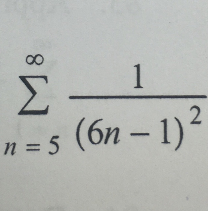 Solved Find the sum of the series. sigma ^infinity _n = 5 | Chegg.com