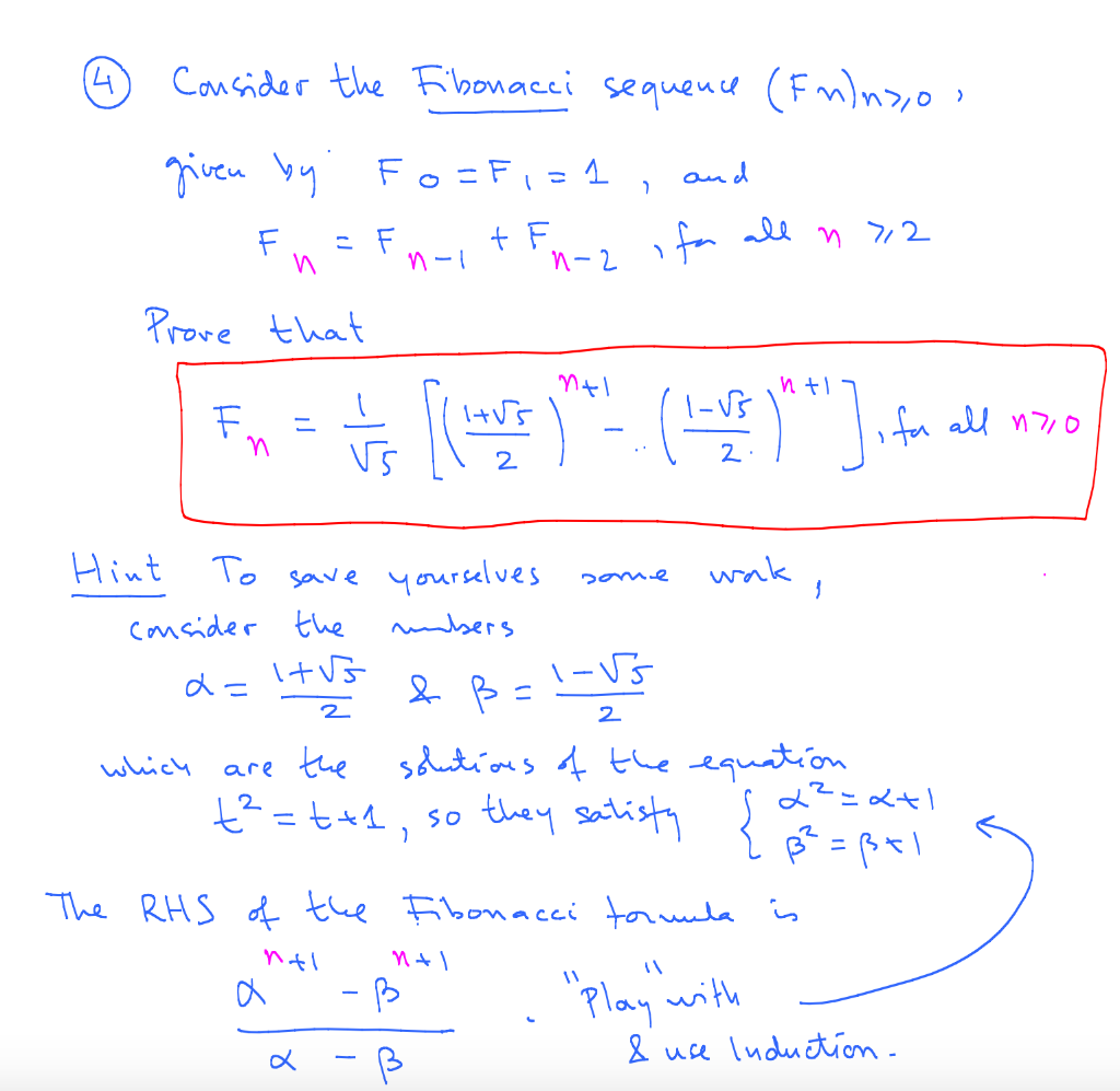 Solved Consider The Fibonacci Sequenuce Fm N O Fo F Chegg Com